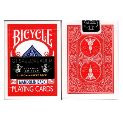 Bicycle Standart Kırmızı GT Speedreader Marked Mandolin Back işaretli Oyun Kağıdı iskambil Kartları 