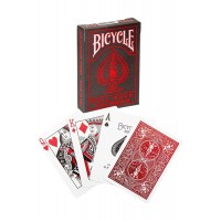 Bicycle Rider Back Crimson Luxe Foil Back Metalluxe Kırmızı Oyun Kağıdı iskambil Kartları Destesi