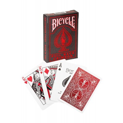 Bicycle Rider Back Crimson Luxe Foil Back Metalluxe Kırmızı Oyun Kağıdı iskambil Kartları Destesi